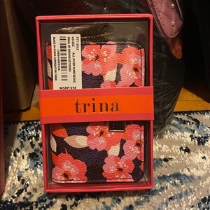 NIB Small Narcissus Print Trink Turk Wallet Retail $58